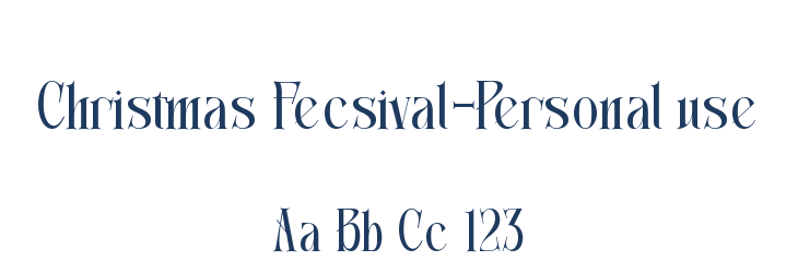 Christmas Fecsival-Personal use Font Preview