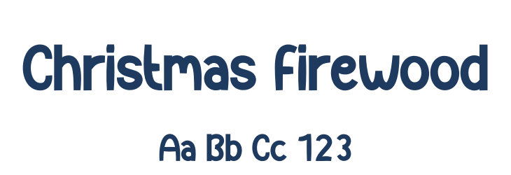 Christmas Firewood Font Preview