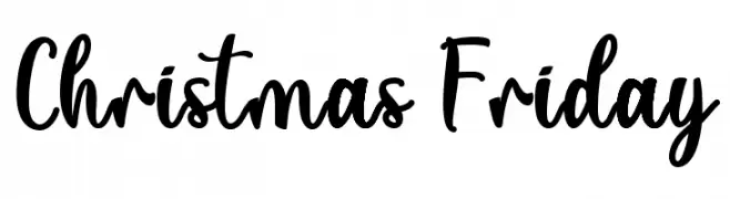 Christmas Friday font caratteri gratis