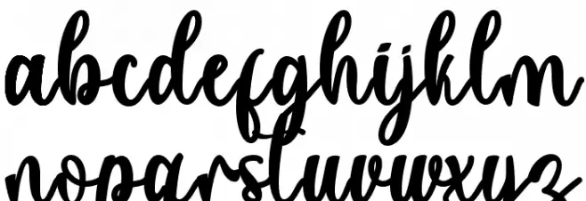 Christmas Friday Caratteri MINUSCOLO