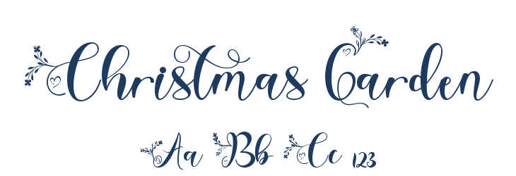 Christmas Garden Font Preview