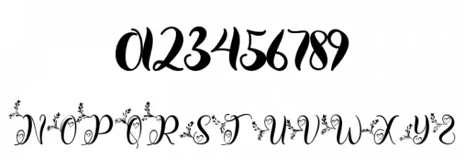 Christmas Garden Font OTHER CHARS