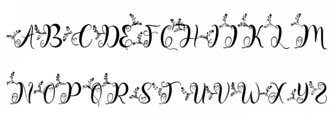 Christmas Garden Font UPPERCASE