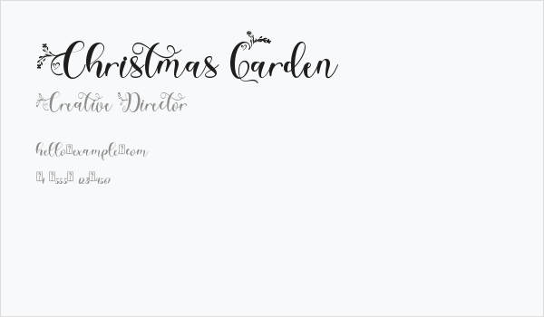 Christmas Garden Business Card