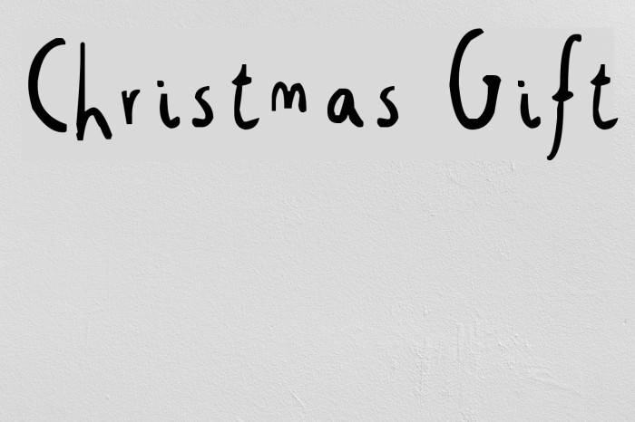 Christmas Gift Font examples