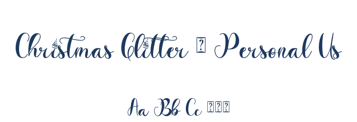 Christmas Glitter - Personal Us Font Preview