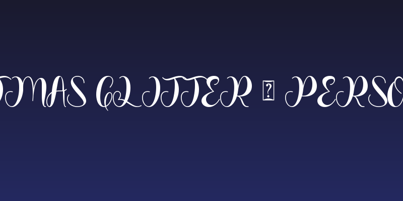 Christmas Glitter - Personal Us Social Header