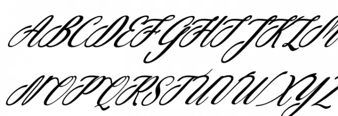 Christmas Glooves Italic フォント 大文字