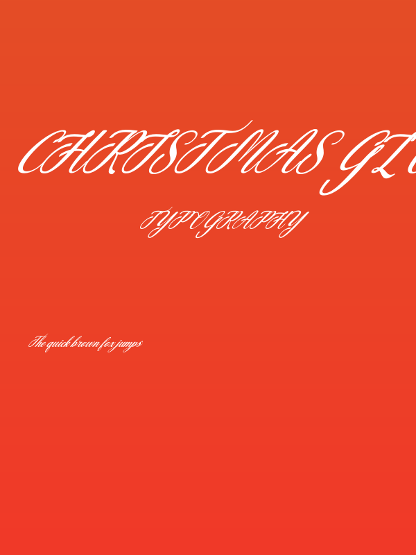 Christmas Glooves Italic Poster