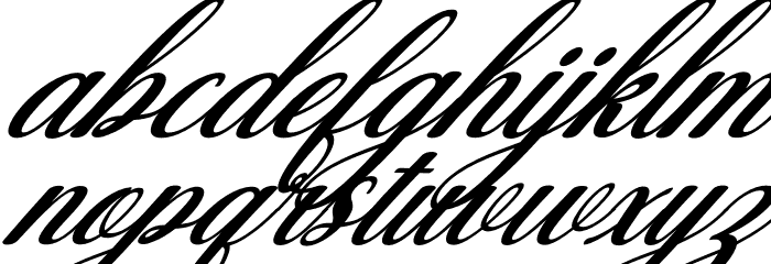 Christmas Glooves Italic Font LOWERCASE
