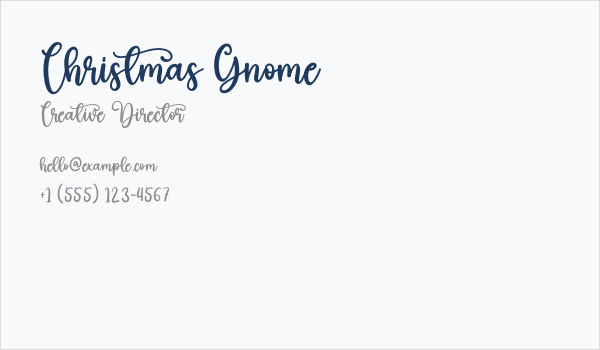 Christmas Gnome Business Card