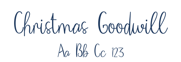 Christmas Goodwill Font Preview