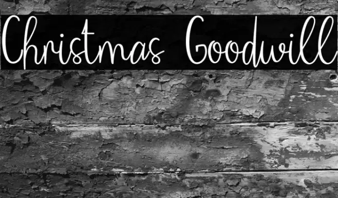 Christmas Goodwill Font examples