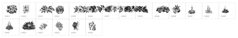 Christmas Greens Character Map