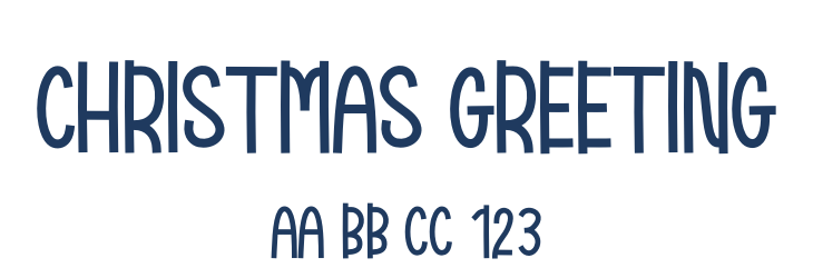 Christmas Greeting Font Preview