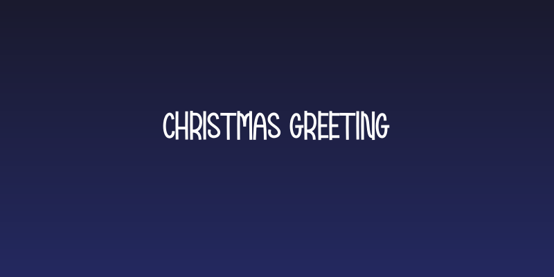 Christmas Greeting Social Header