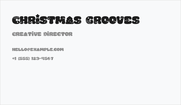 Christmas Grooves Business Card