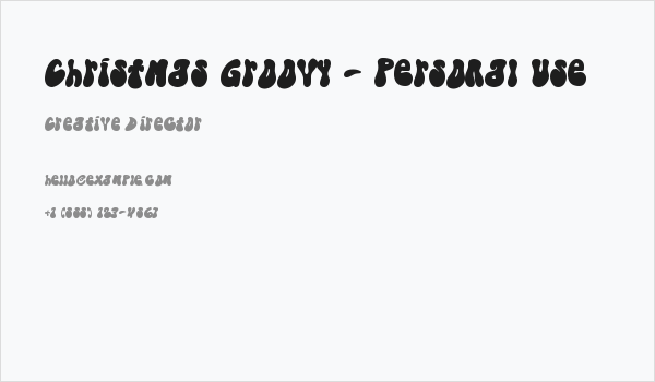 Christmas Groovy - Personal Use Business Card
