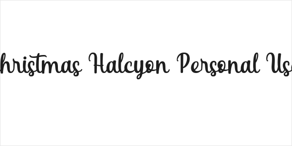 Christmas Halcyon Personal Use Logo