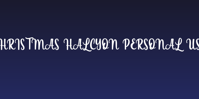 Christmas Halcyon Personal Use Social Header