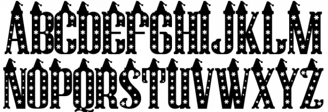 Christmas Hat Font UPPERCASE