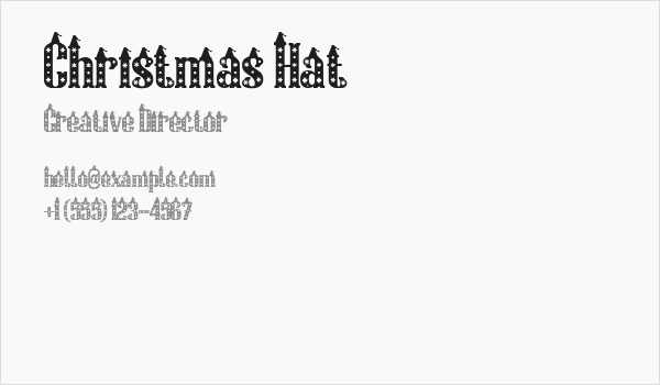 Christmas Hat Business Card