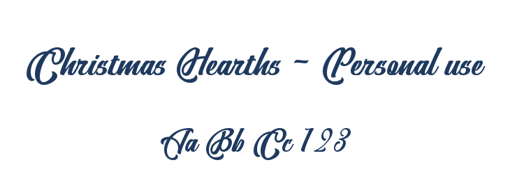 Christmas Hearths - Personal use Font Preview