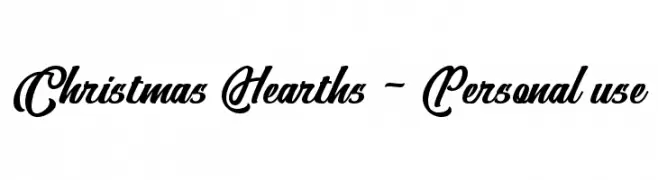 Christmas Hearths - Personal use les polices de caractères gratuit télécharger