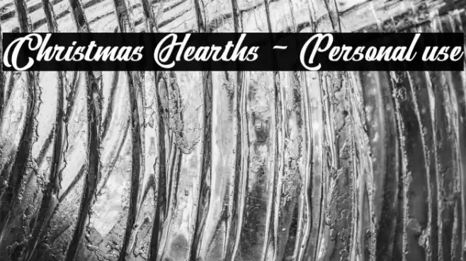 Christmas Hearths - Personal use Font examples