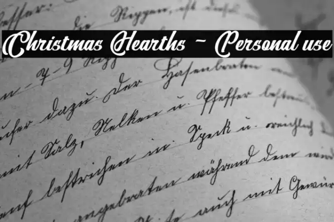 Christmas Hearths - Personal use Font examples