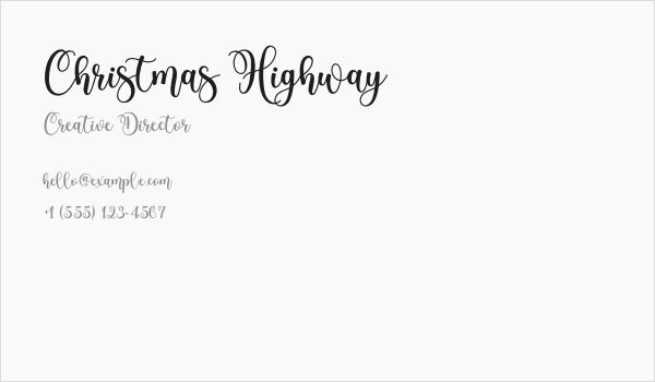 Christmas Highway Business Card