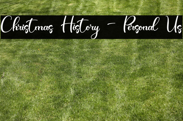 Christmas History - Personal Us Example 2