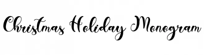 Christmas Holiday Monogram 免费字体下载
