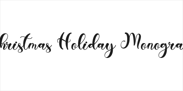 Christmas Holiday Monogram Logo