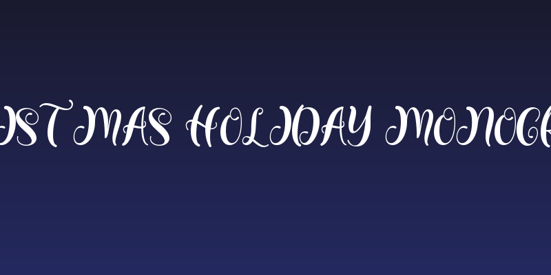 Christmas Holiday Monogram Social Header