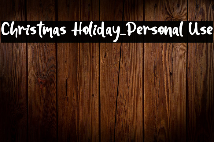 Christmas Holiday_Personal Use Example 3