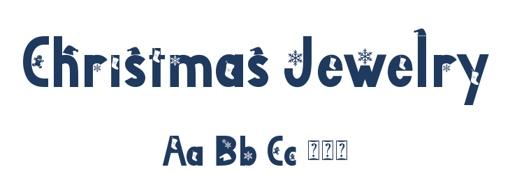 Christmas Jewelry Font Preview