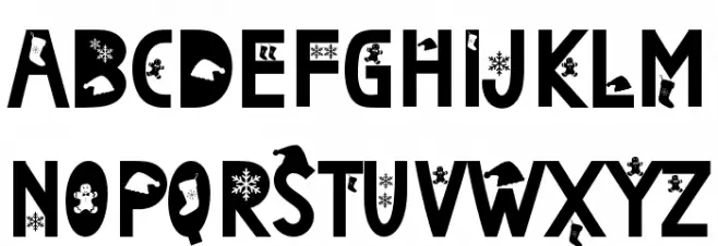 Christmas Jewelry フォント 大文字