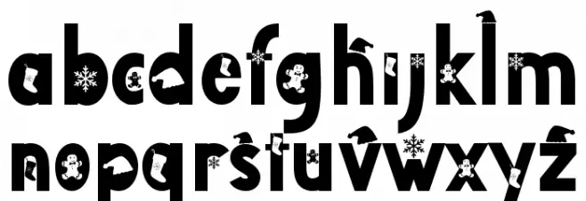 Christmas Jewelry フォント 小文字