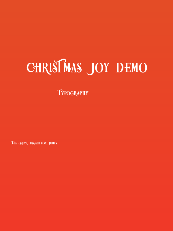 Christmas Joy Demo Poster