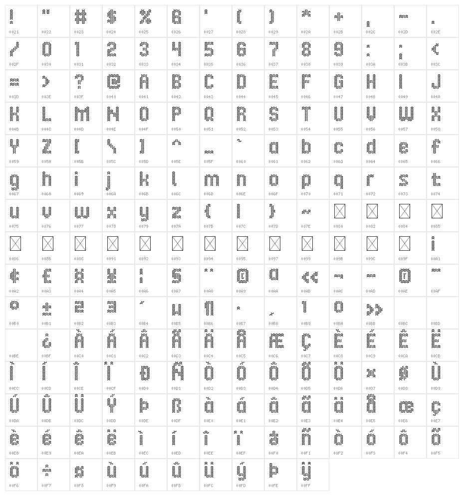 Christmas Jumper 2023 Regular Character Map