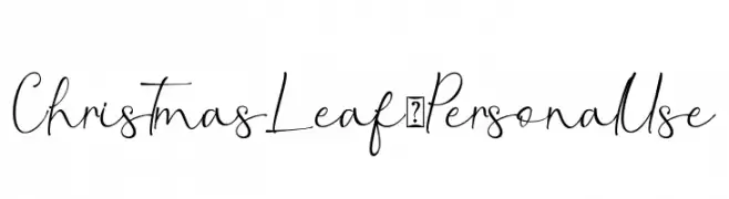 Christmas Leaf - Personal Use  Frei Schriftart Herunterladen