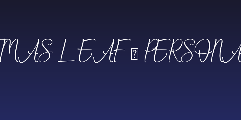 Christmas Leaf - Personal Use Social Header