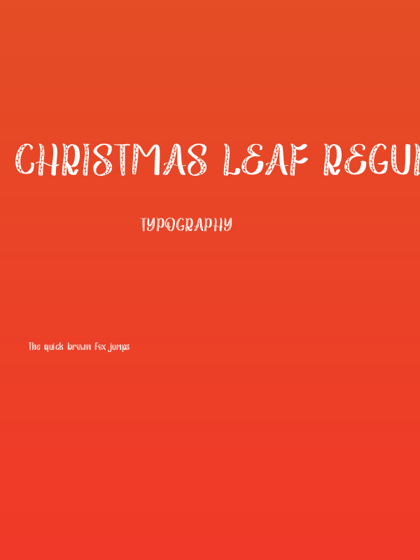 Christmas Leaf Regular Poster