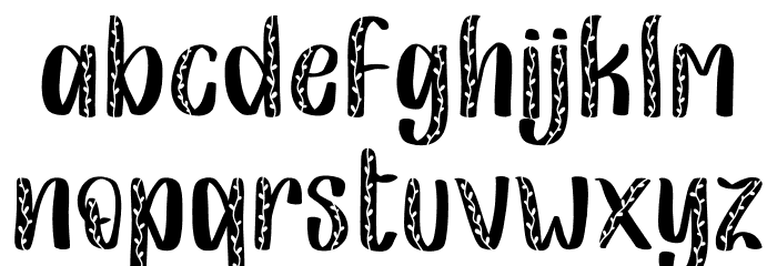 Christmas Leaf Regular Font LOWERCASE