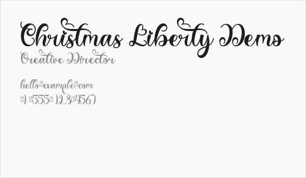 Christmas Liberty Demo Business Card