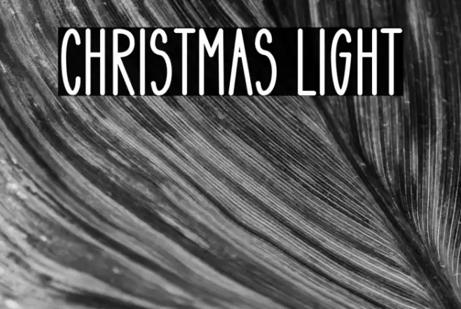 Christmas Light Font examples