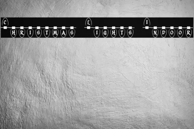 Christmas Lights Indoor Font examples