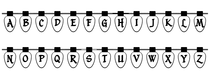 Christmas Lights Indoor Font LOWERCASE