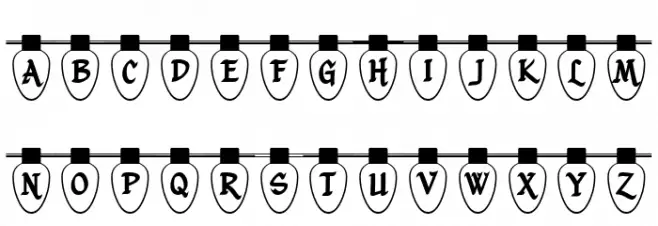 Christmas Lights Indoor 字体 小写